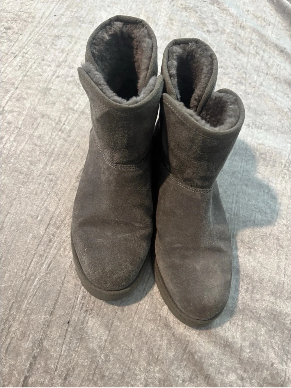 UGG Kristin Womens Boots 1012497 Gray Suede Wedge SIZE 6.5 Ankle Boot - Picture 4 of 10